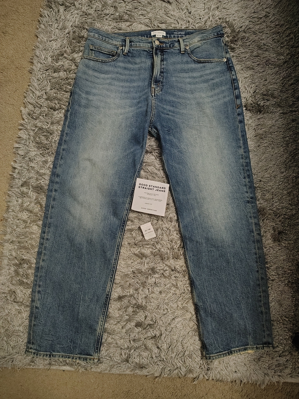 Good American Mid-Rise Jeans with Relaxed Straight Leg